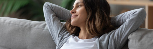 Young woman breathing well in her Madison, GA home